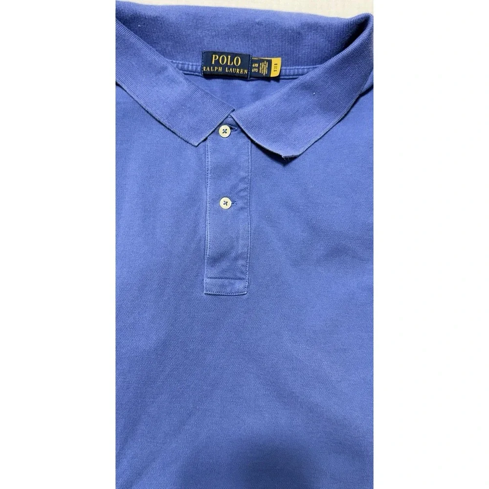 Polo Ralph Lauren Mens Polo Shirt 4XB Blue Short Sleeve Classic Fit Logo